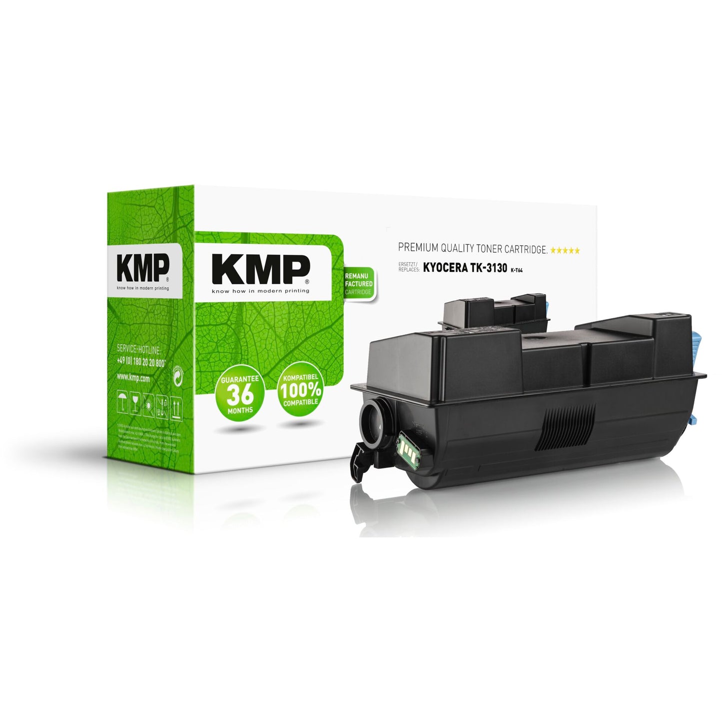 KMP K-T64 Toner black compatible with Kyocera TK-3130