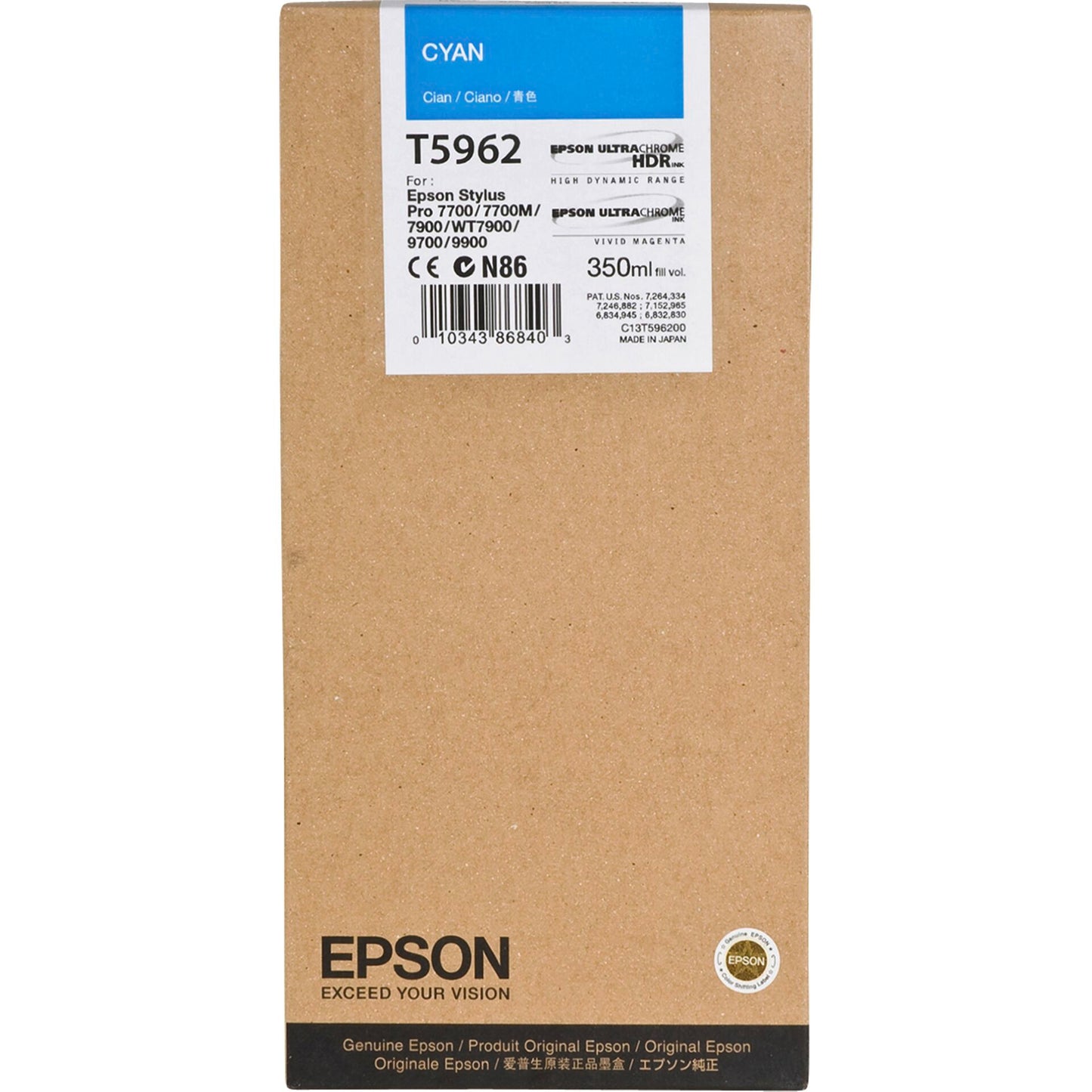Epson ink cartridge cyan T 596  350 ml             T 5962