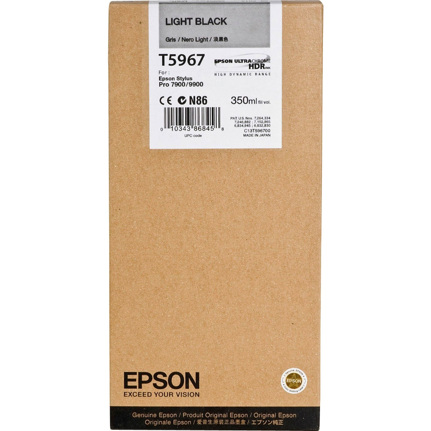 Epson ink cartridge light black T 596  350 ml       T 5967