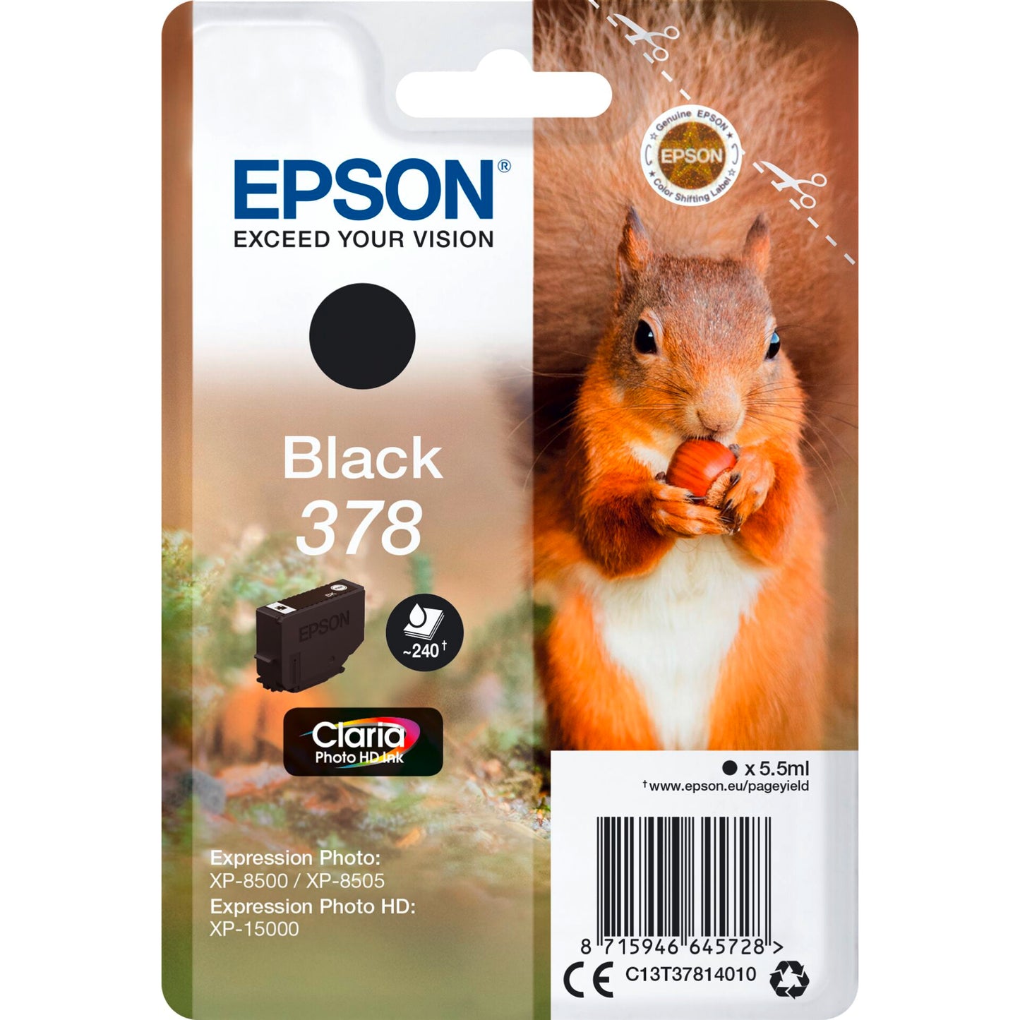 Epson ink cartridge black Claria Photo HD 378       T 3781