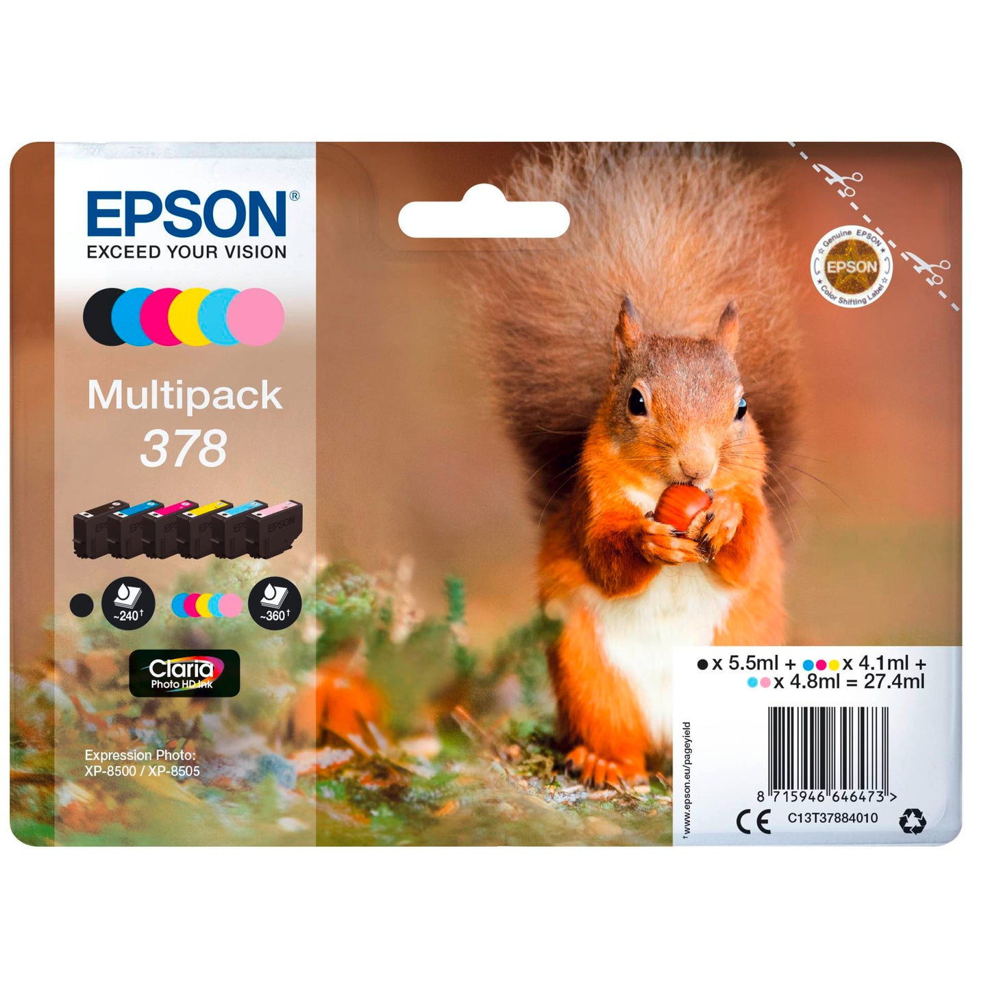 Epson Multipack Claria Photo HD T 378 (6 colors)          T 3788