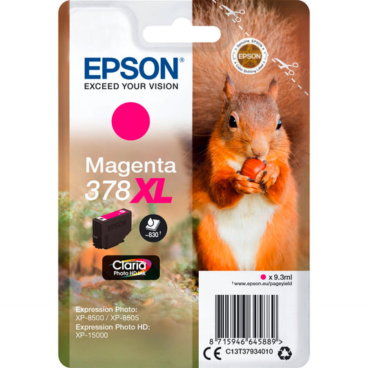 Epson ink cartridge magenta Claria Photo HD 378 XL    T 3793
