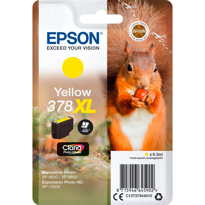 Epson ink cartridge yellow Claria Photo HD 378 XL    T 3794