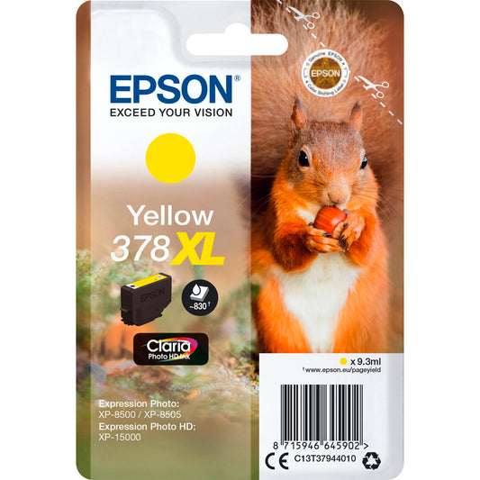 Epson ink cartridge yellow Claria Photo HD 378 XL    T 3794