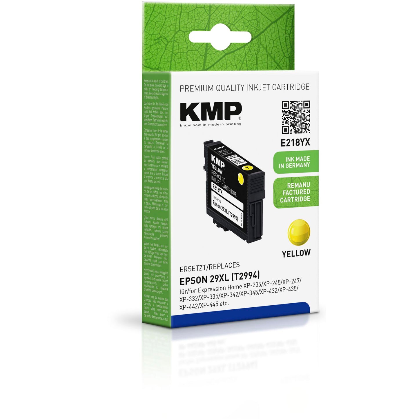 KMP E218YX ink cartridge yellow compatible with Epson T 2994 XL