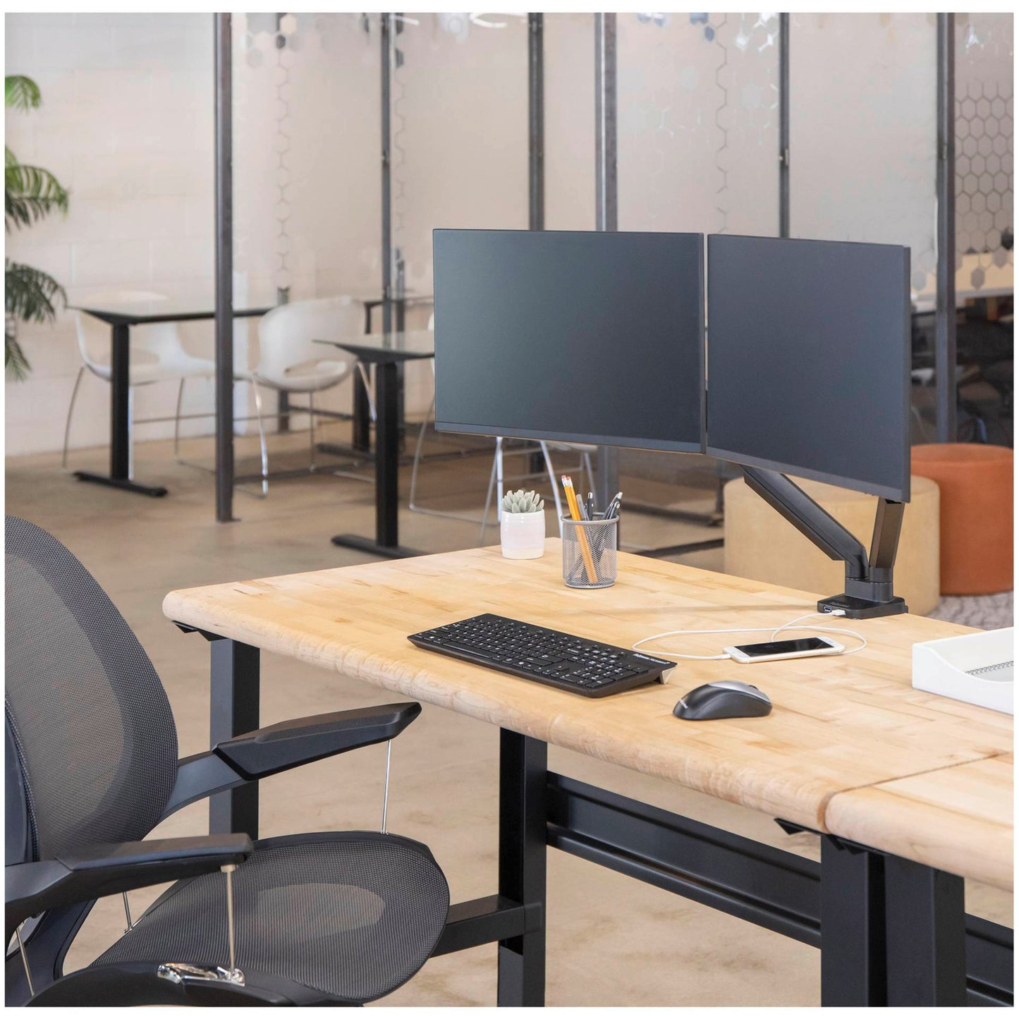 Fellowes Platinum Series Double Monitorarm black