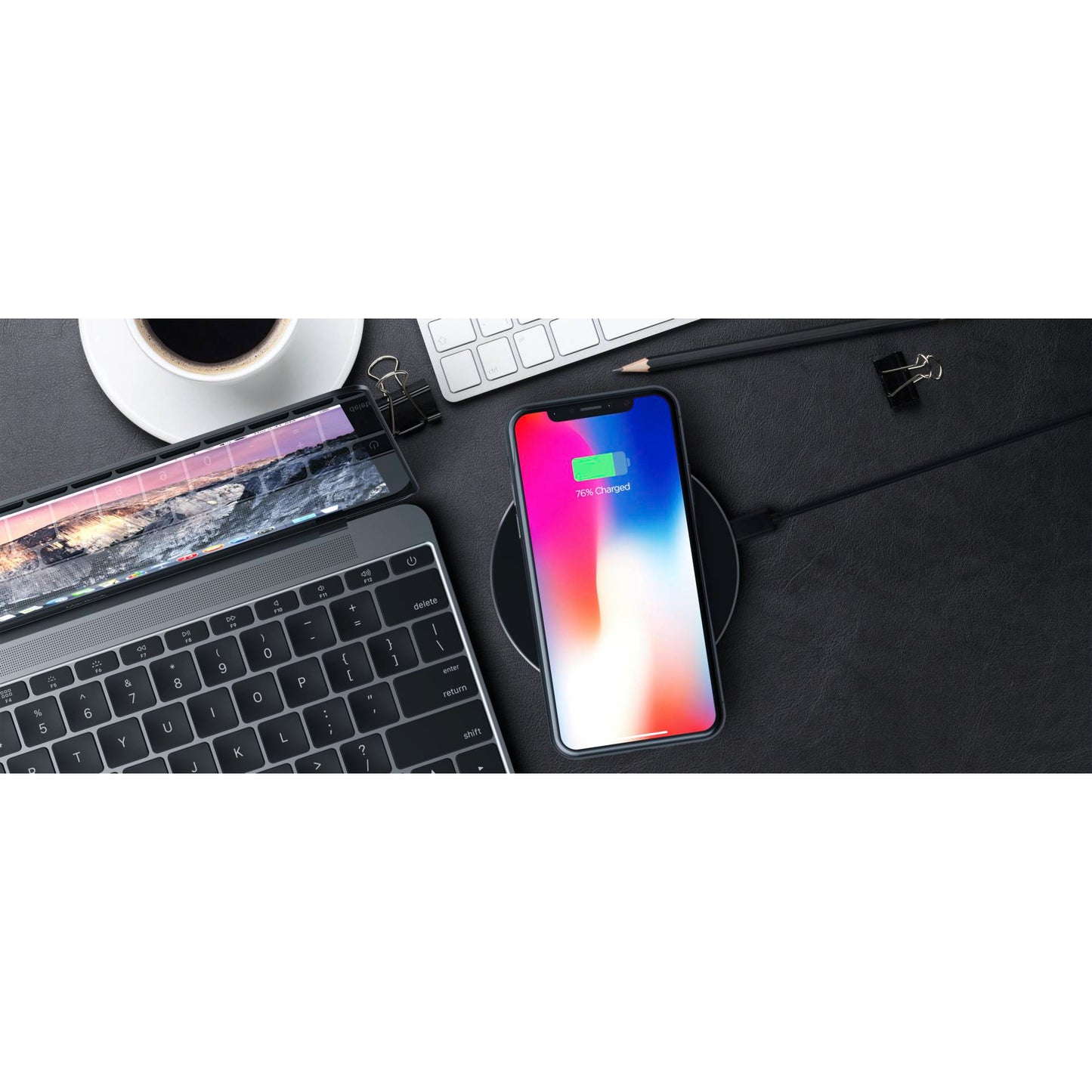 Satechi Wireless Qi Charging Pad space gray