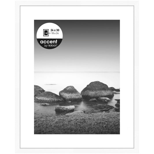 Nielsen Aura white 24x30 Wood incl. Passepartout 1122001