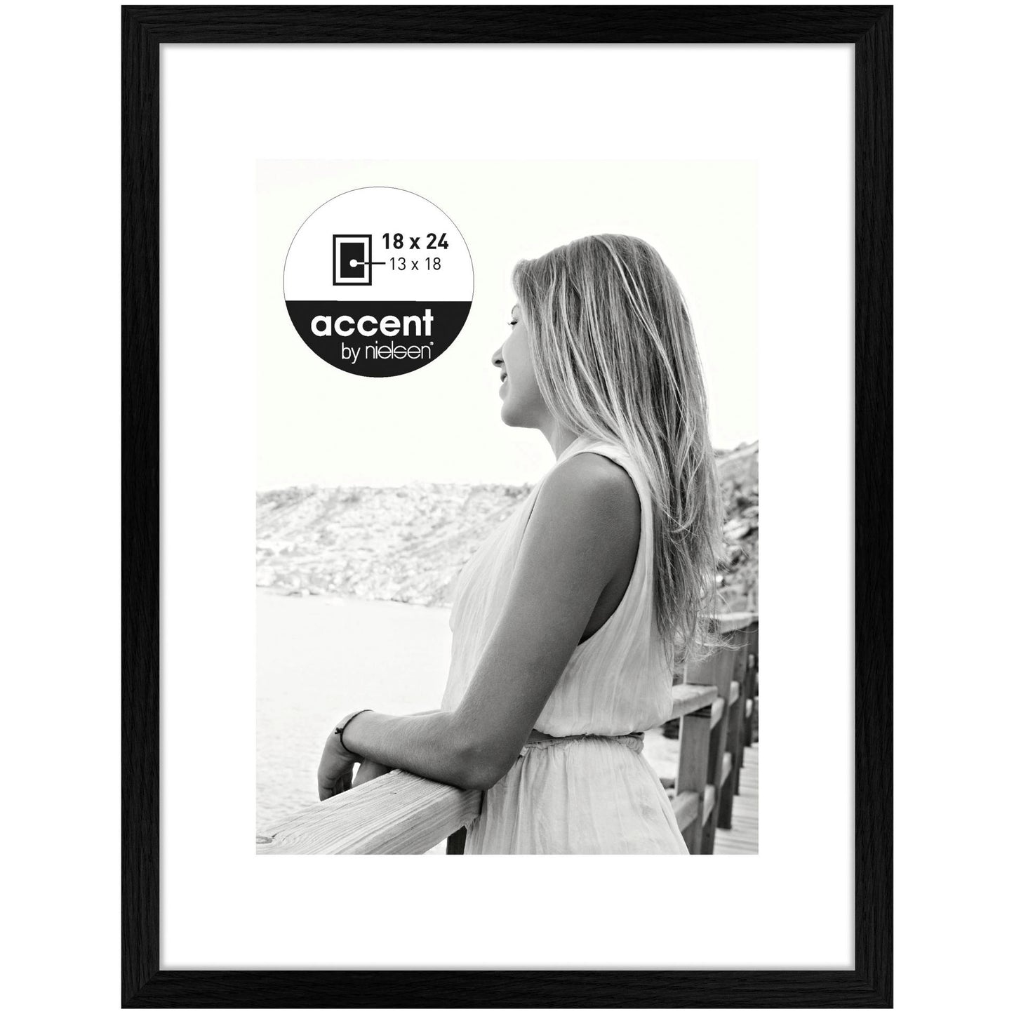 Nielsen Aura black 18x24 Wood incl. Passepartout 1134000