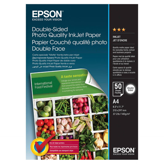 Epson Double-Sided Photo Quality Inkjet Paper A 4, 50 Sheet 140 g