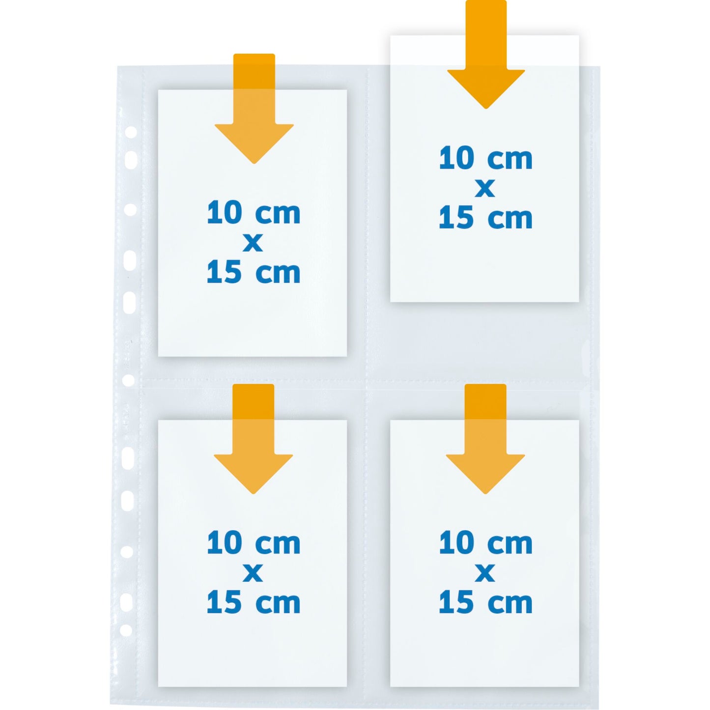 Herma Postcard Pockets     10x15 10x4 Sheets transparent 7695