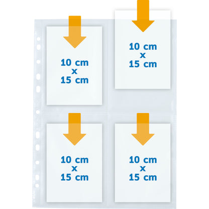Herma Postcard Pockets     10x15 10x4 Sheets transparent 7695