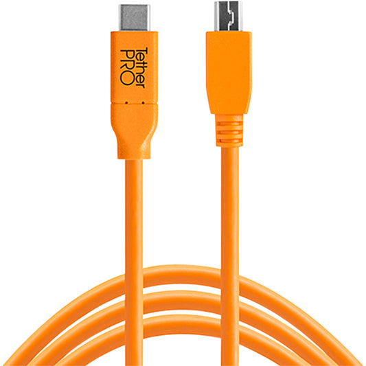 Tether Tools USB-C to 2.0 Mini B 5-Pin 4,60m orange