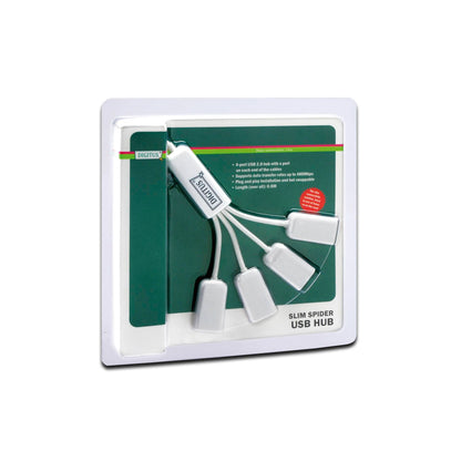 DIGITUS Slim Spider USB-Hub 4-Ports, 4 x USB A/F    DA-70216