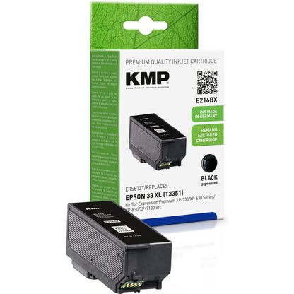 KMP E216BX ink cartridge black compatible with Epson T 3351 XL
