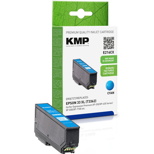 KMP E216CX ink cartridge cyan compatible with Epson T 3362 XL