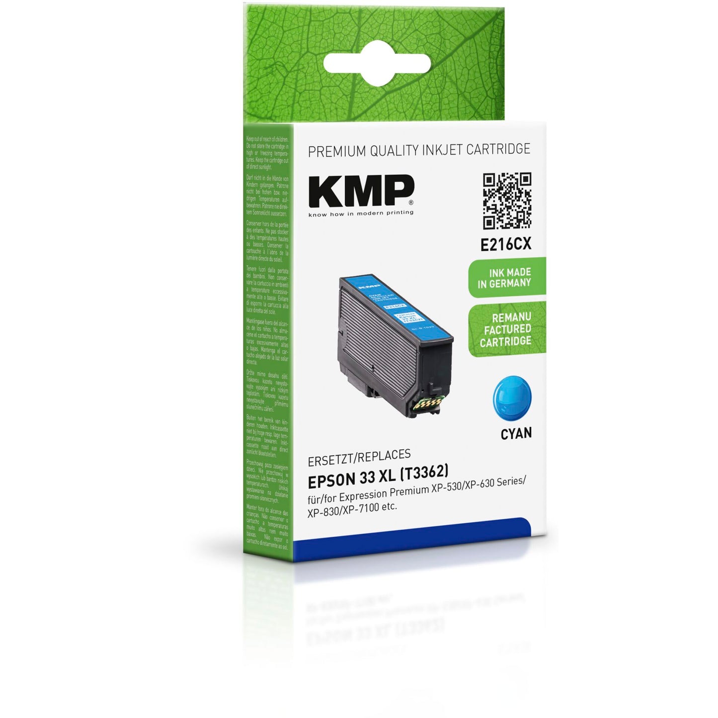 KMP E216CX ink cartridge cyan compatible with Epson T 3362 XL