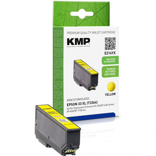 KMP E216YX ink cartridge yellow compatible with Epson T 3364 XL