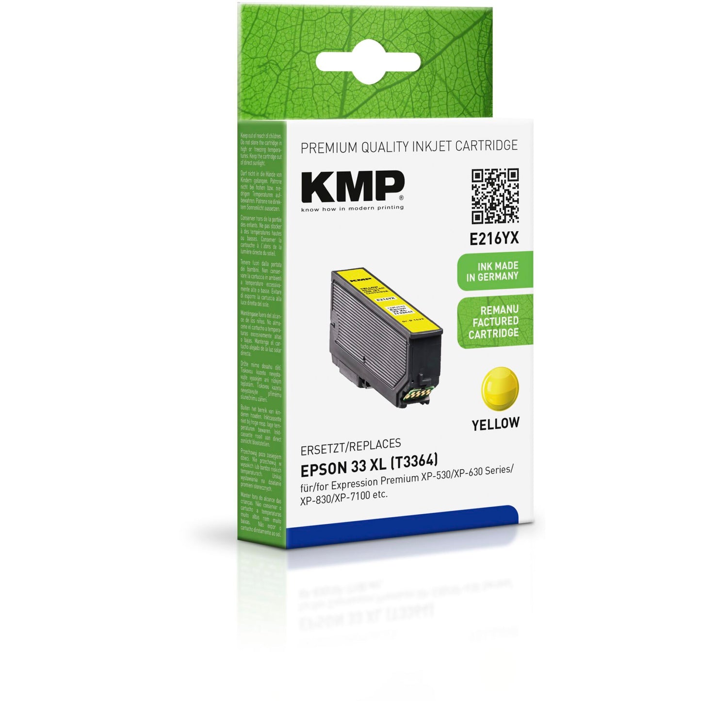 KMP E216YX ink cartridge yellow compatible with Epson T 3364 XL