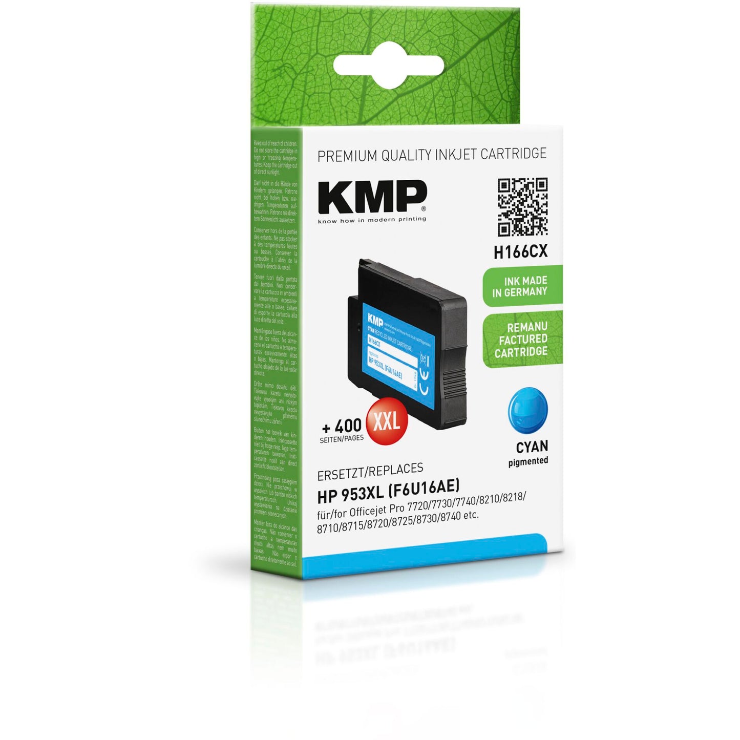 KMP H166CX ink cartridge cyan compatible with HP F6U16AE