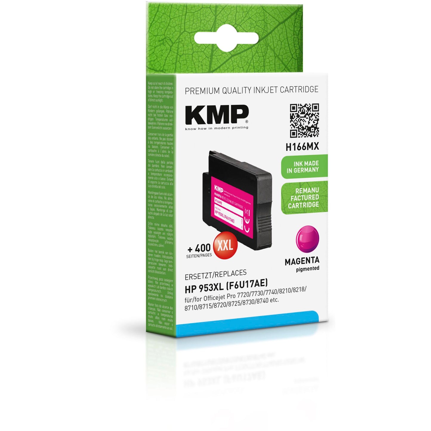 KMP H166MX ink cartridge magenta compatible with HP F6U17AE