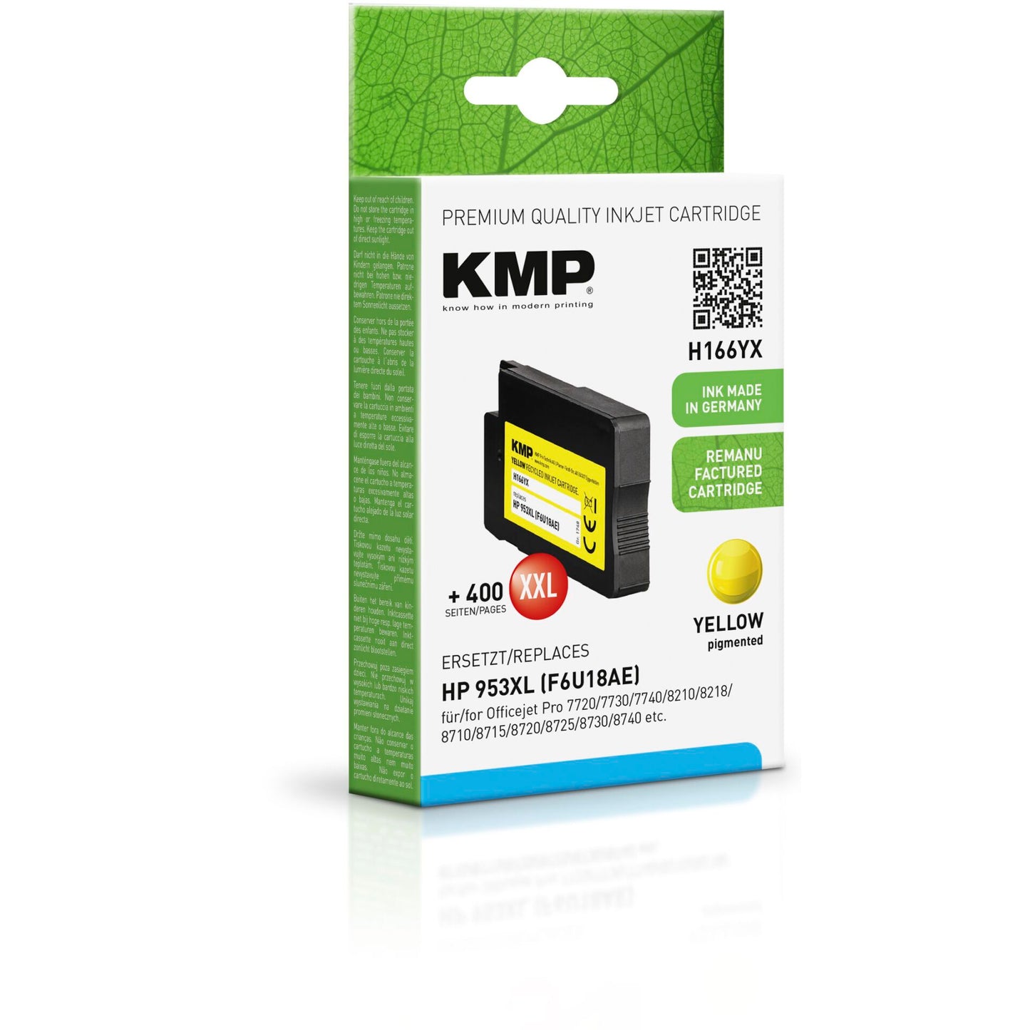 KMP H166YX ink cartridge yellow compatible with HP F6U18AE