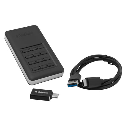 Verbatim Store n Go SSD    256GB Secure Portable USB 3.1    53402