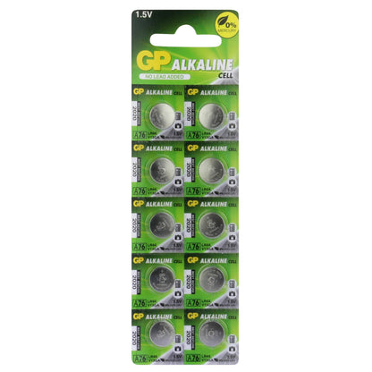 1x10 GP Alkaline LR44, 76A V13GA  1,5V