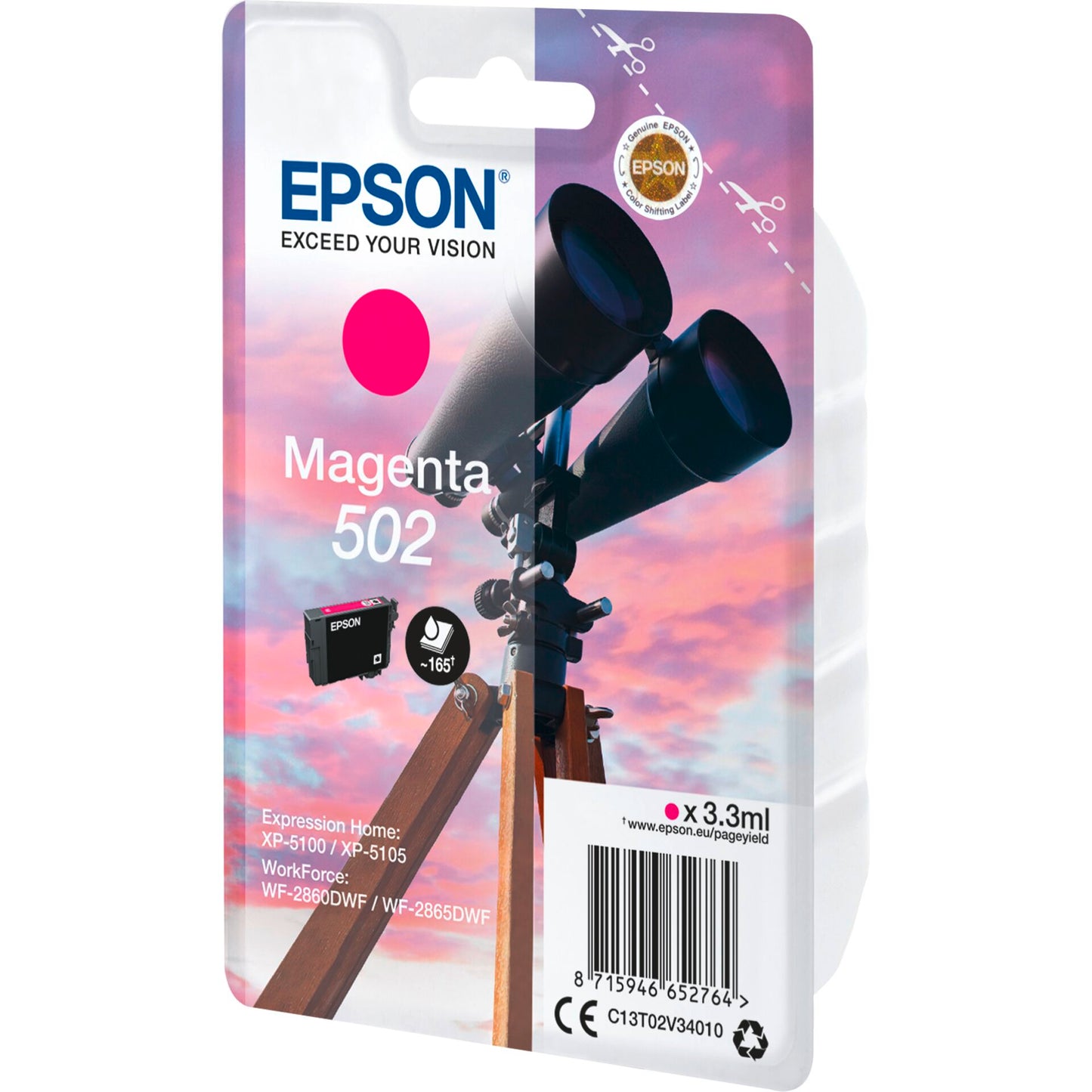 Epson ink cartridge magenta 502                       T 02V3