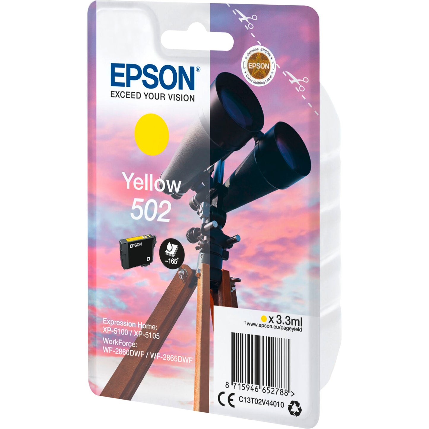 Epson ink cartridge yellow 502                       T 02V4