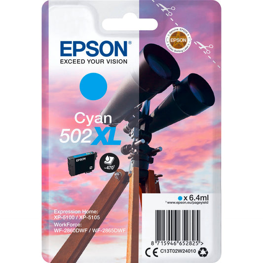 Epson ink cartridge cyan 502 XL                    T 02W2