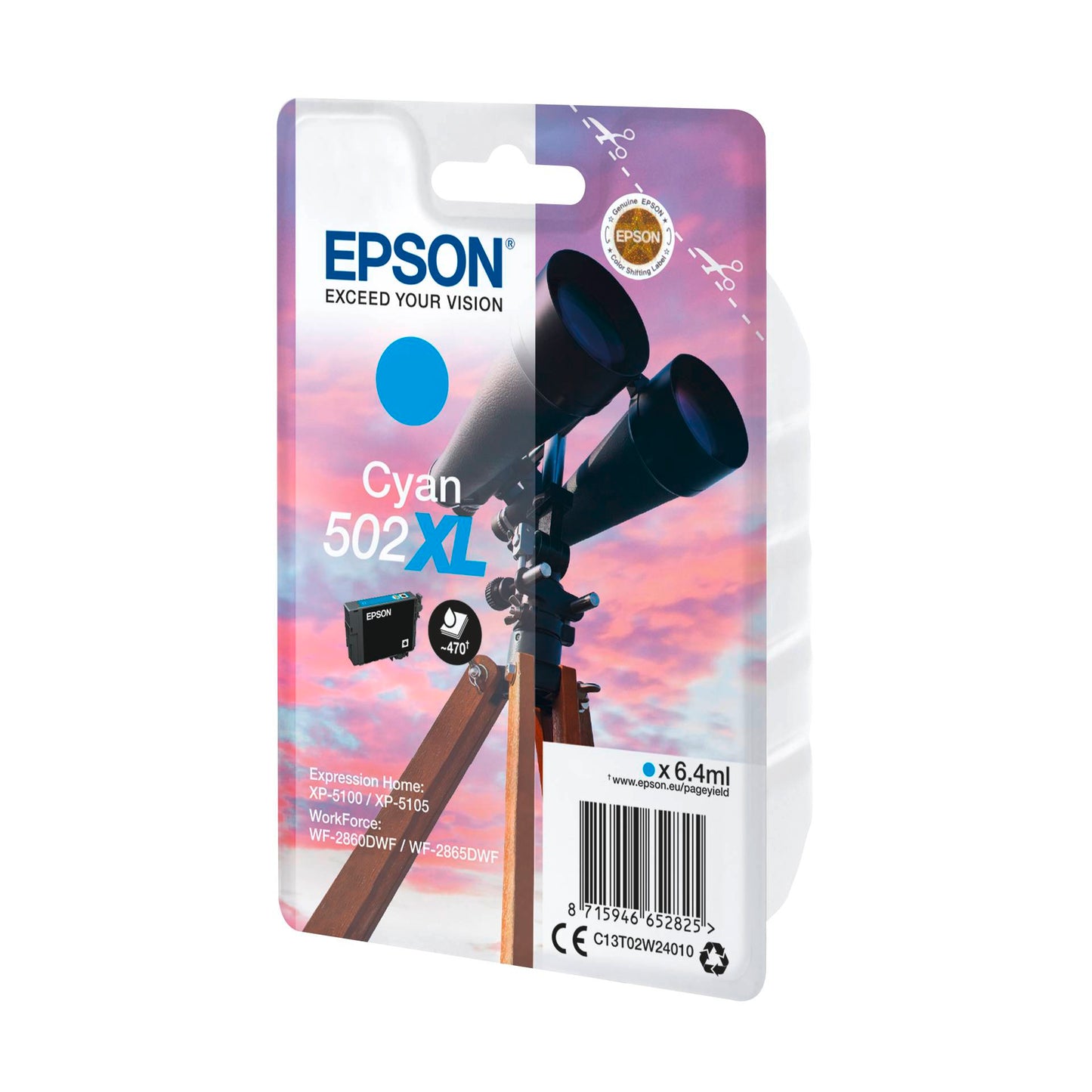 Epson ink cartridge cyan 502 XL                    T 02W2