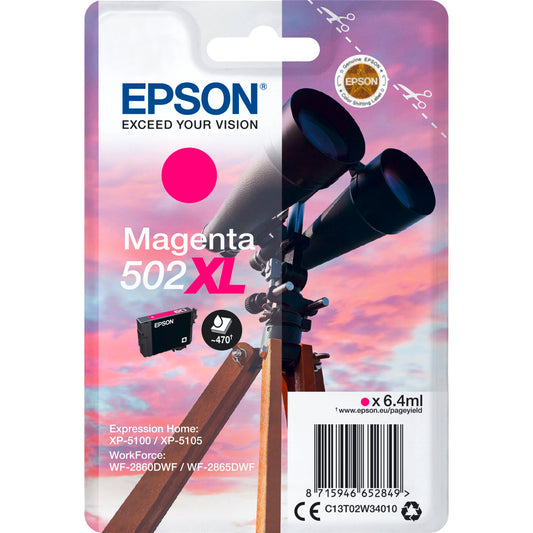 Epson ink cartridge magenta 502 XL                    T 02W3