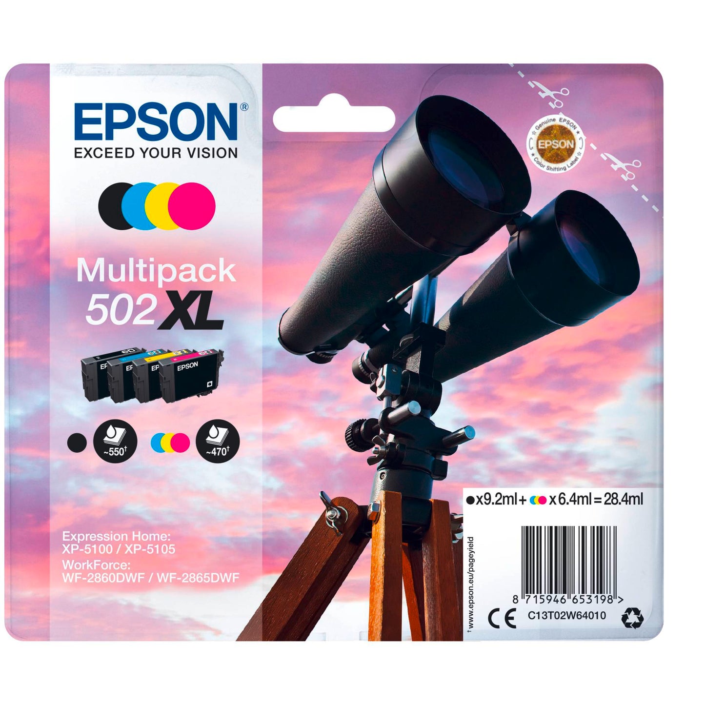 Epson Multipack BK/C/M/Y 502 XL                    T 02W6