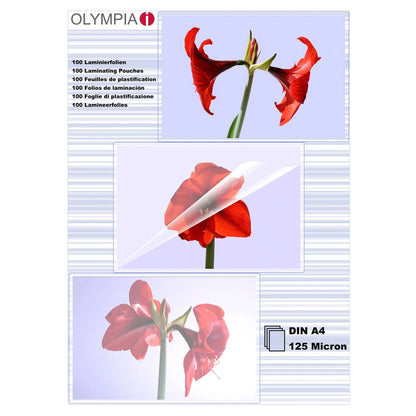 1x100 Olympia Laminating pouches DIN A4 125 micron           9176