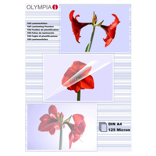 1x100 Olympia Laminating pouches DIN A4 125 micron           9176