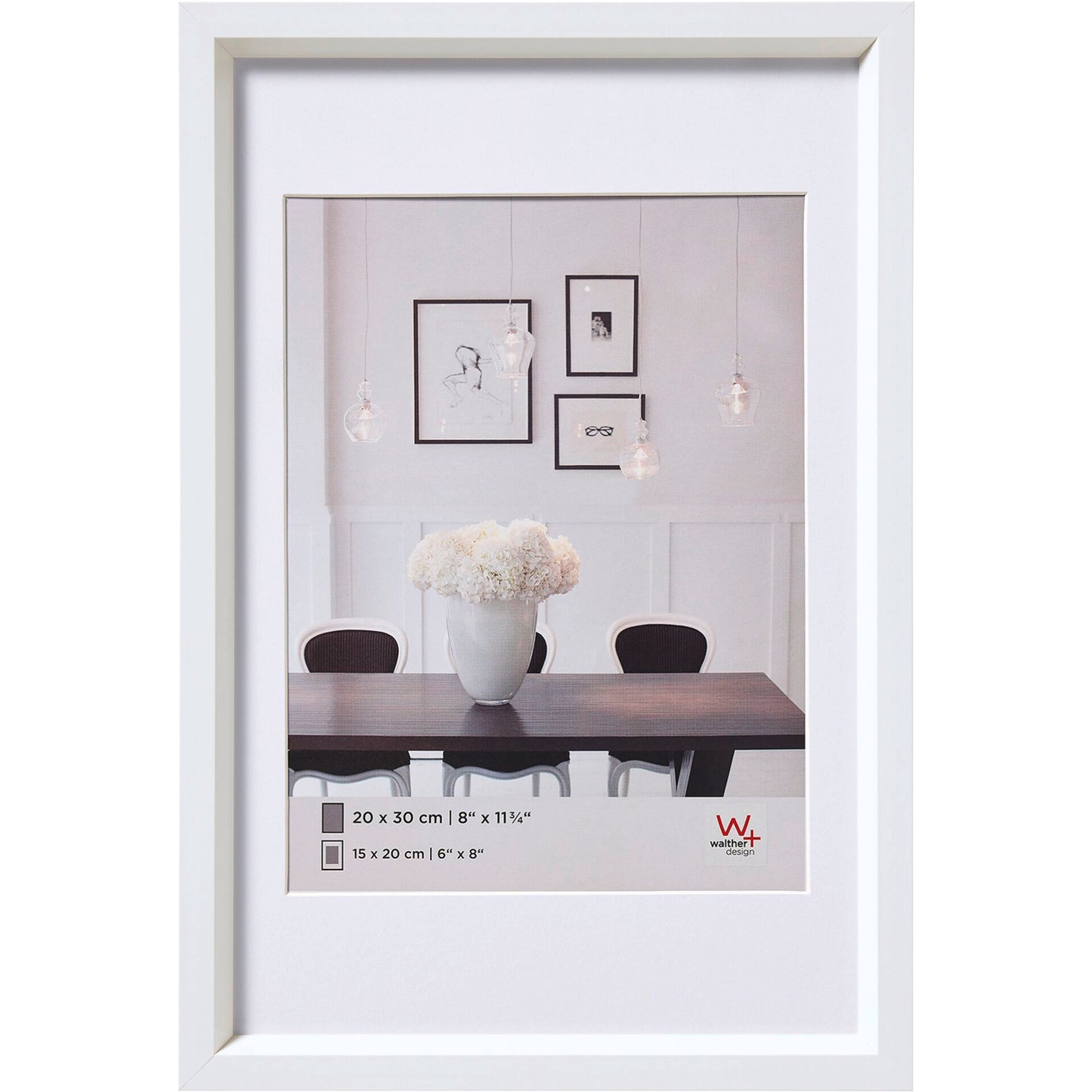 Walther Steel Style        20x30 Resin white ES030W