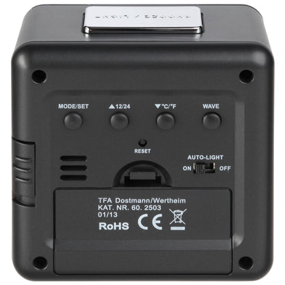 TFA 60.2503   radio controlled alarm clock with temprature