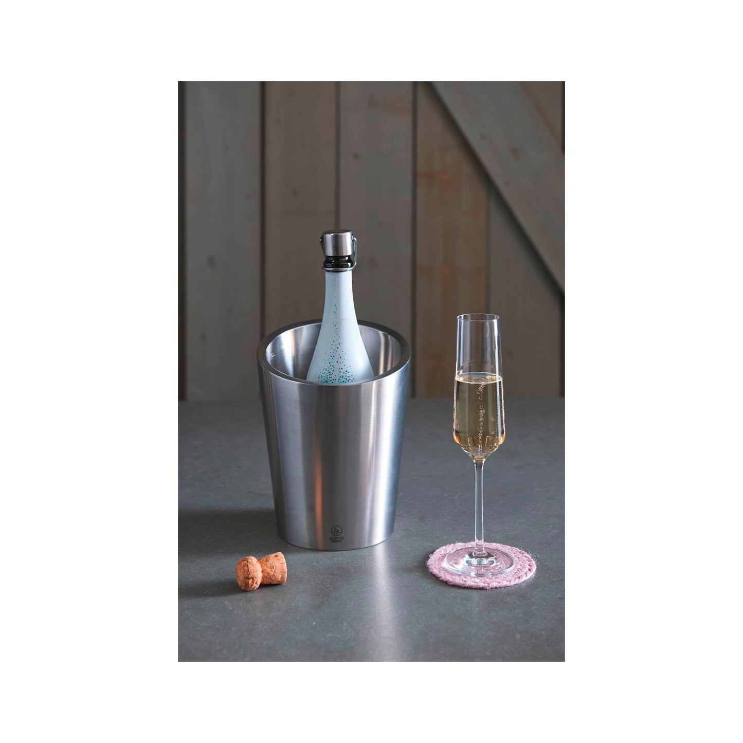 Leopold Vienna Double-walled Champagne cooler, steel LV223000