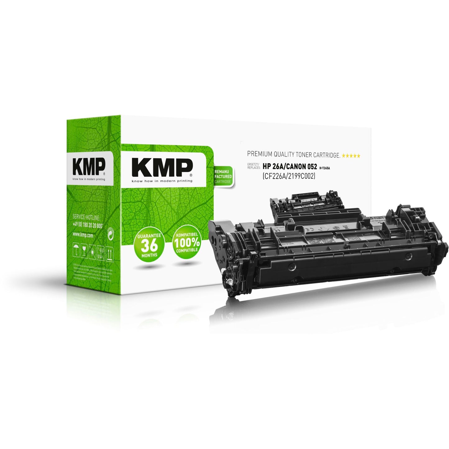 KMP H-T245A Toner black comp. w. HP CF 226 A / Canon 052