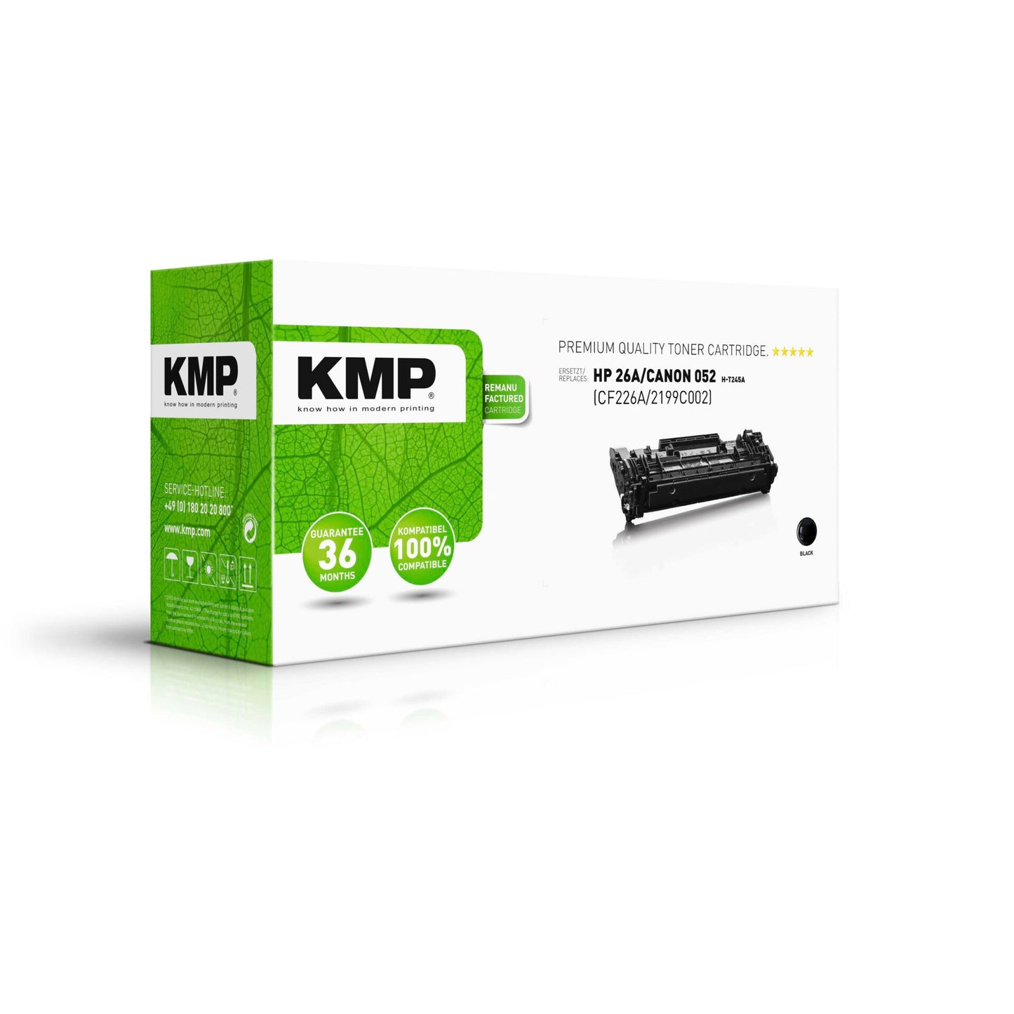 KMP H-T245A Toner black comp. w. HP CF 226 A / Canon 052