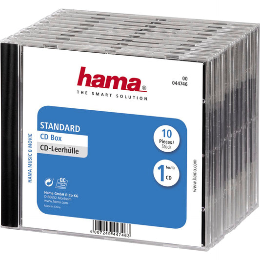 1x10 Hama CD Jewel Case 44746