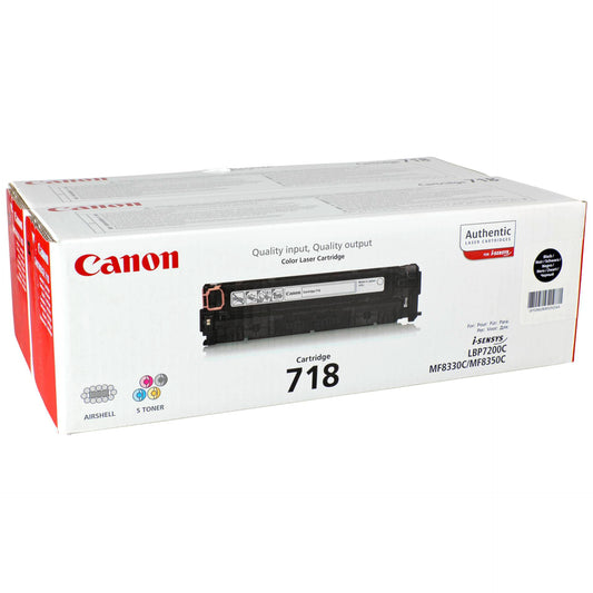 1x2 Canon Toner Cartridge 718 BK VP