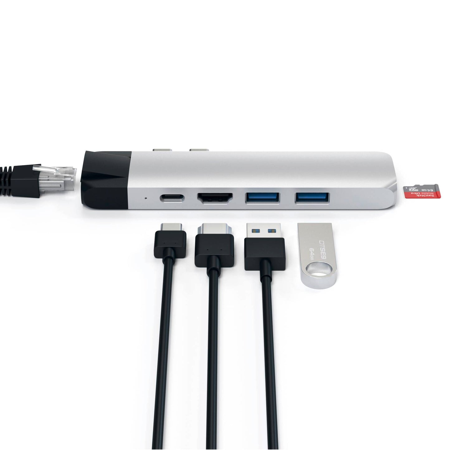 Satechi Type-C Pro Hub 4K HDMI with Ethernet silver