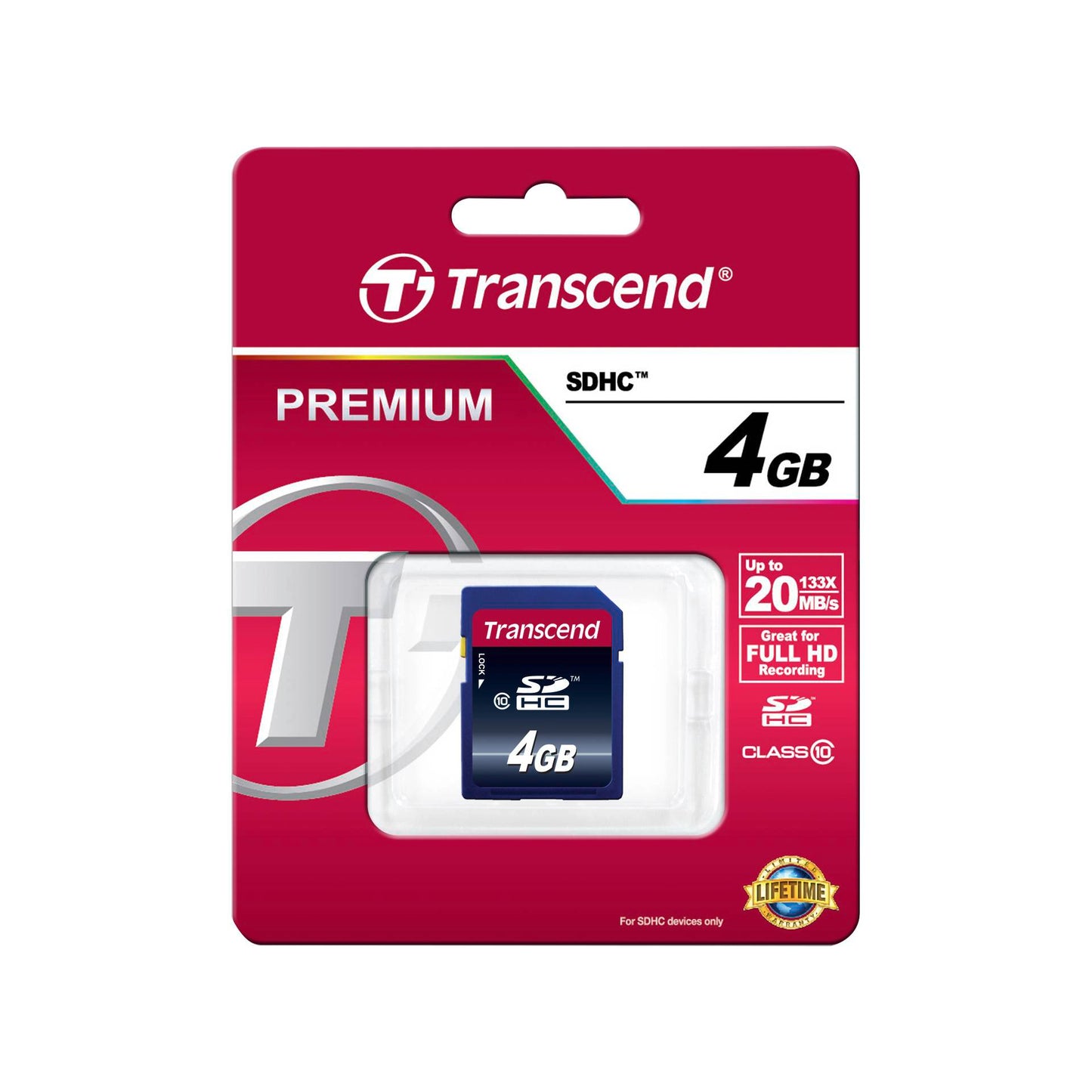 Transcend SDHC               4GB Class 10