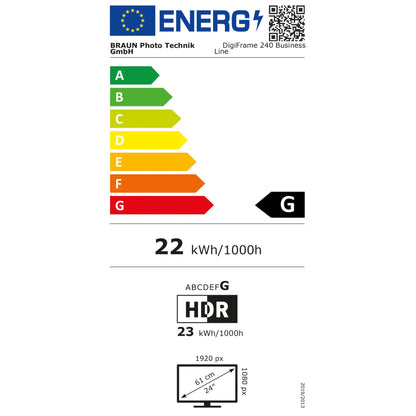 Braun DigiFrame 240 Business Line 60,96cm (24,0 )