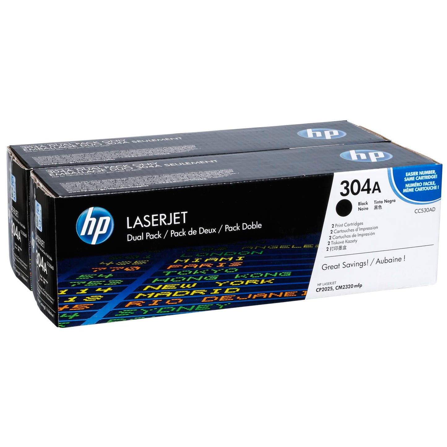 HP Toner CC 530 AD Twin Pack black No. 304 A