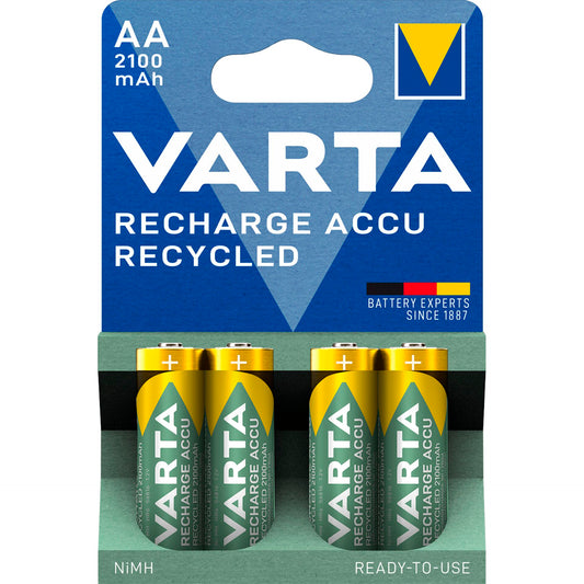 1x4 Varta RECHARGE ACCU Recycled 2100 mAH AA Mignon NiMH