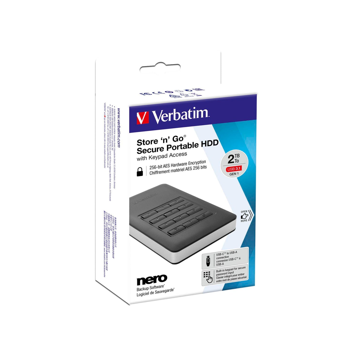 Verbatim Store n Go          2TB Secure Portable USB 3.1