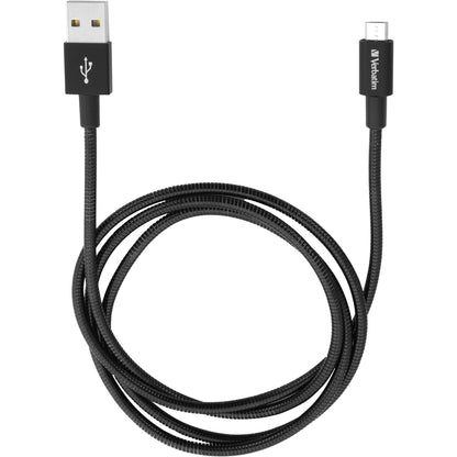 Verbatim Micro USB Cable 100cm Sync&Charge black, stainl.steel